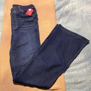 SPANX Women's Dark Blue Jeans - Classic Bootcut LARGE TALL